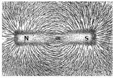 Es a través del campo magnético que el imán puede ejercer fuerzas sobre otros cuerpos. En la figura se muestra el campo magnético de un imán de barra.