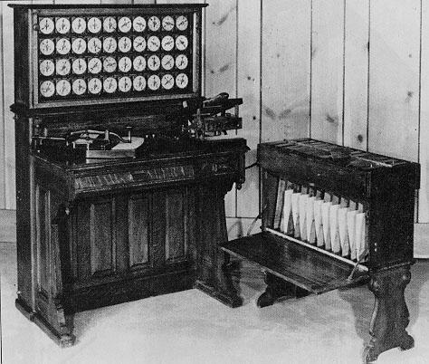 Antes del primer ordenador Hermann Hollerith, que en 1887 trabajaba elaborando el censo de los Estados