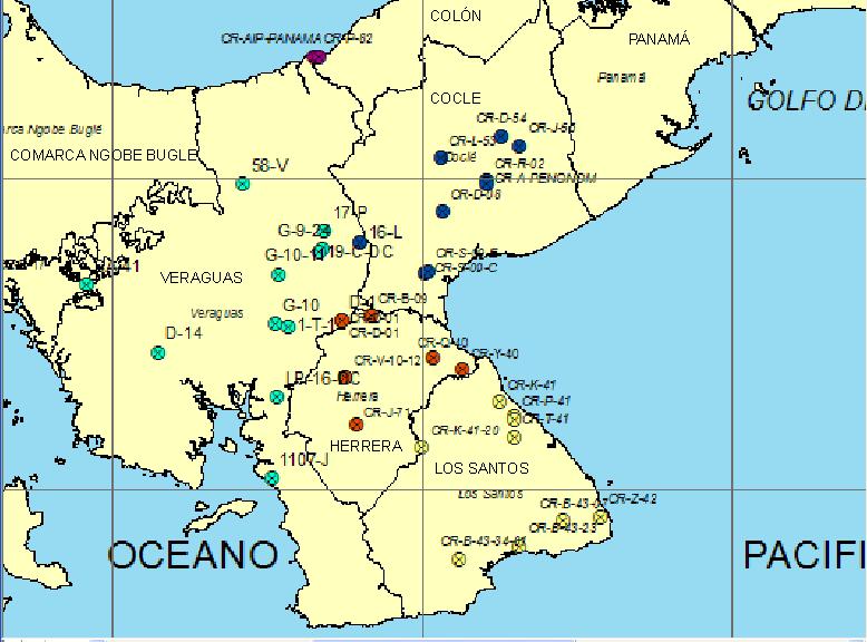 Provincias ocupadas y estaciones observadas (Veraguas-Los Santos- Herrera y Coclé) MAR TERRITORIAL Se complementa la coordinación conjunta para el inicio de los trabajos de Monumentación y