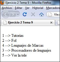 html como la siguiente: Ejercicio3 - Con el  html como la siguiente: Profesora: