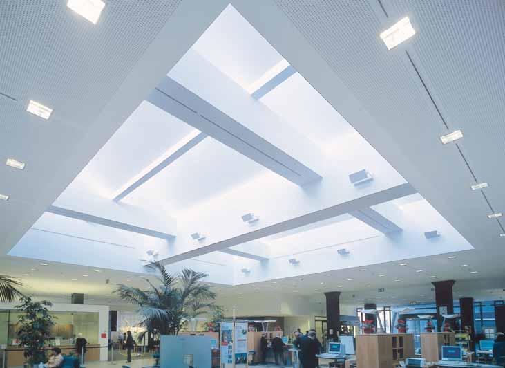 Una misma tecnología Versatilidad en el diseño La amplia gama de techos suspendidos que ofrece Knauf permite una gran variedad de diseños.