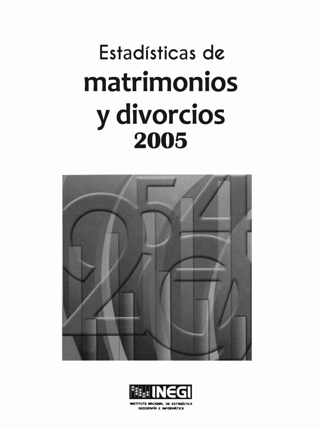 Estadísticas de matrimonios y divorcios m INGGI
