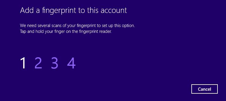 5 Registro de huellas digitales 3. Introduzca su contraseña de Windows y haga clic en Aceptar. Se abre la ventana del lector de huellas digitales. 4.