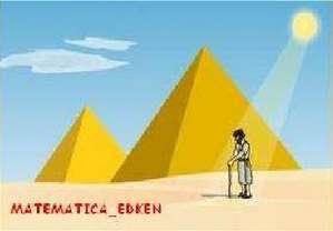 semejantes conocida como el teorema de Thales: La relación que yo establezco con mi sombra es la misma que la pirámide establece con la suya.