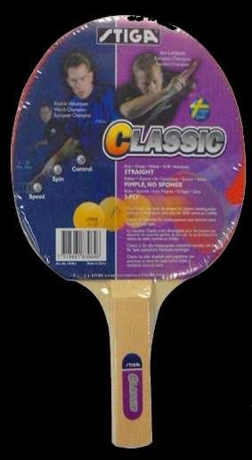 Desarrollada para jugadores que practican el tenis de mesa como hobby y necesitan control extra. STIGA CLASSIC Raqueta de Ping Pong S/.
