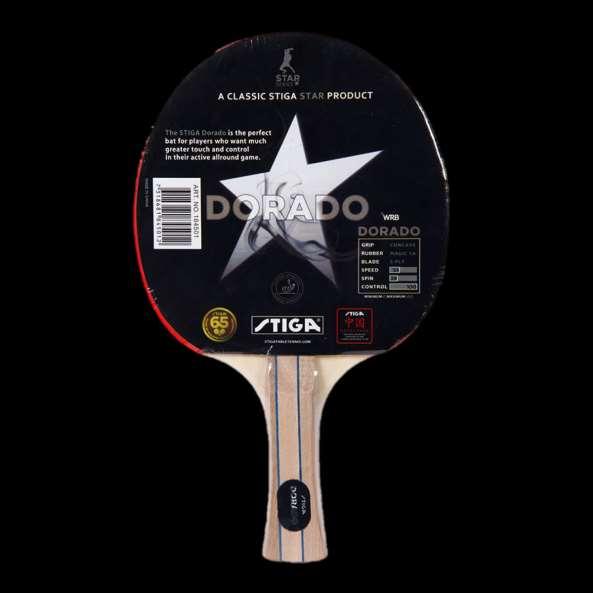 STIGA DORADO Raqueta de Ping Pong Speed: 35 Spin: 29 Control: 100 (min: 0 max: 100) Grip: