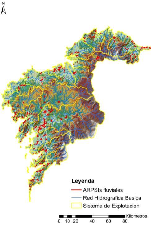 Clasificación de las ARPSIs de Galicia-Costa Según el grado de urbanización Programa de medidas s del PGRI En la zona de Galicia interior: urbanización dispersa