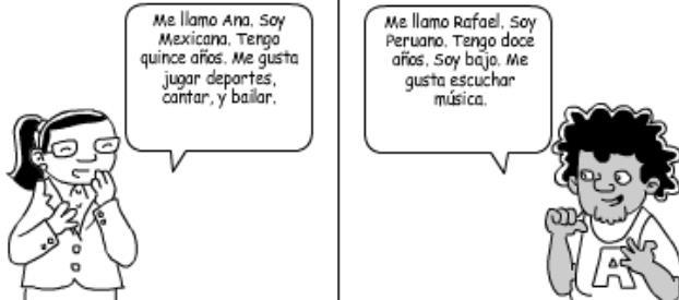 4B. Directions: Write a 30-word note in Spanish. Be sure that you satisfy the purpose of the task. Remember to include a greeting and closing. Me llamo Ana. Soy de México. Yo tengo once años.