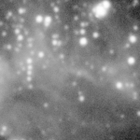 Figura 6 - Igual que la comparación en la figura 5, en una cosecha grande. El mapa continuo muestra muchas estrellas débiles que estaban ocultas por una fuerte nubosidad H-alfa.