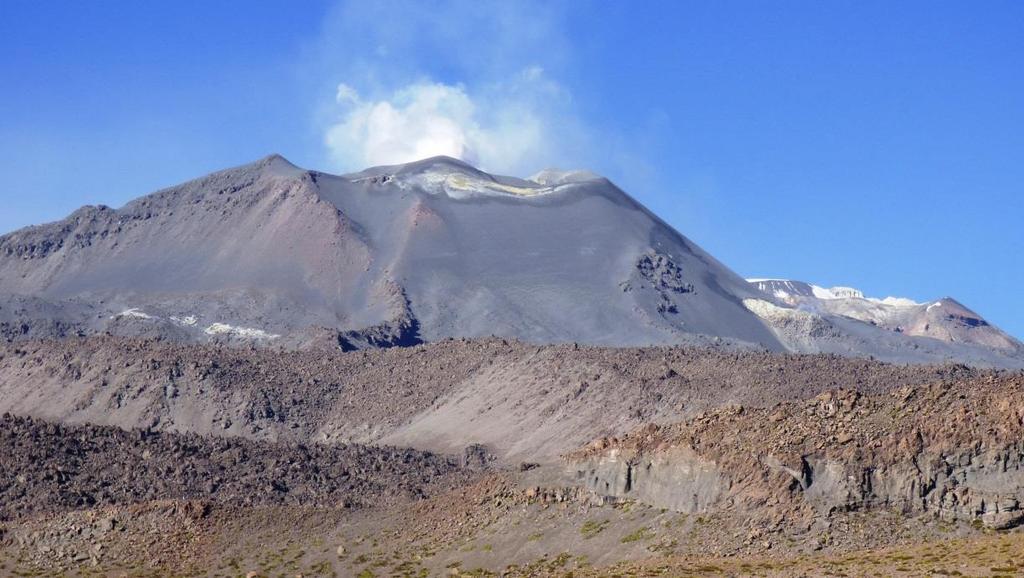 emisión de gases en el volcán Sabancaya: sectores A al E,