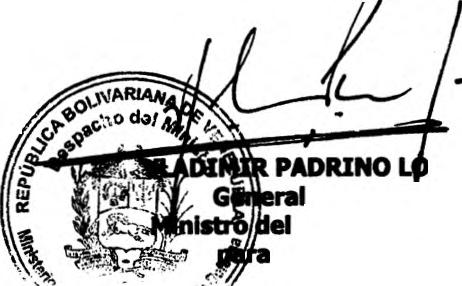 155 de fecha 19 de noviembre de 2014, ÚNICO: Designar a partir del 17 de agosto de 2^17, el Mayor ALBERT JOHAN PATIÑO OSTOS, C.I. N 14.041.