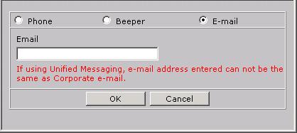 Creación de una dirección de notificación de correo electrónico Web Client se comunicará con usted en las direcciones de correo electrónico que cree cada vez que reciba un mensaje de voz, un correo