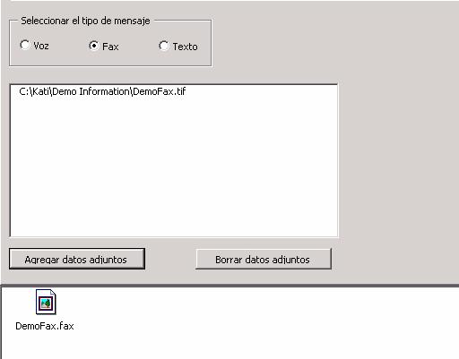 UM Client Manager y aplicaciones de escritorio 7. Seleccione el fax para adjuntar al mensaje. En el campo aparece el archivo seleccionado. 8.