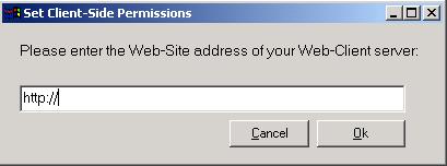 En el campo http://, ingrese la dirección IP de su servidor Web y haga clic en Aceptar.