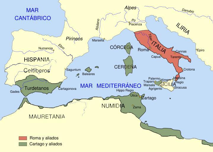 Colonias de Cartago Cartagineses: - Localización: sustituyen a los fenicios y se instalan en su zona - Cronología: s. VI- III a.