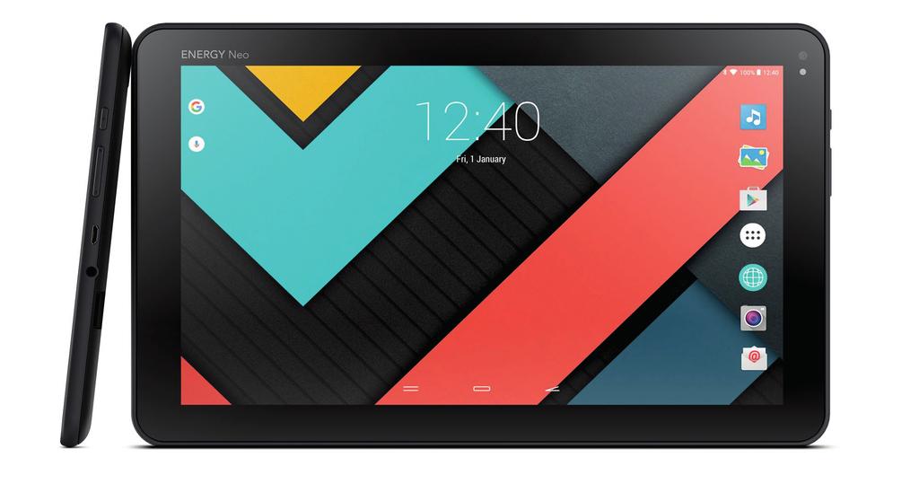 Energy Tablet 10.1 Neo 3 Lite Todos tus contenidos, todo tu mundo en un tablet Android de 10.1. Con pantalla de 10.1 y Android 5.
