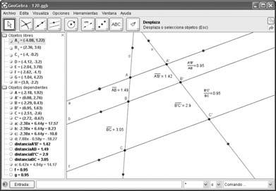 Linu/Windows GeoGebra Paso a paso 0 Comprueba el teorema de Thales. Resuelto en el libro del alumnado.