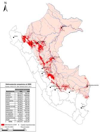 Los bosques están mayormente en la Amazonía. Menos 10% población en la Amazonía. Lima está en un desierto.