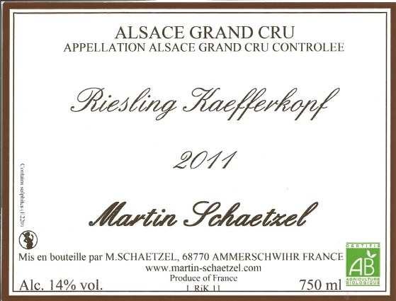MARTIN SCHAETZEL GRANDS VINS D ALSACE RIESLING Clasificado como una de las mejores cepas blancas del mundo, es el vino de gastronomía por excelencia y un verdadero vino de guarda.