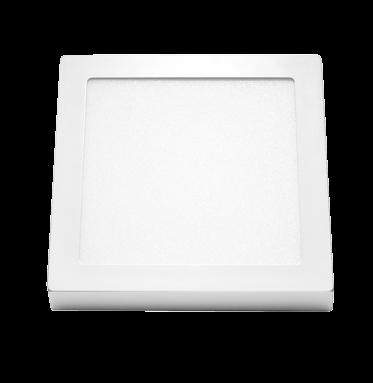 Cuerpo de ABS blanco y cubierta difusora blanca en PC. 14W, 85-265Vca 50-60Hz. 1000lm. Luz FRÍA. 268X268x40mm. PLAFÓN con LEDs SMD integrados.