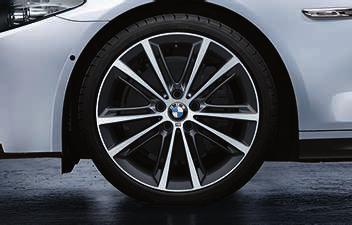 - Llantas de aleación ligera BMW M Performance de pulgadas con radios en V estilo M Disponibles en Bicolor Ferricgrau, con pulido por el lado
