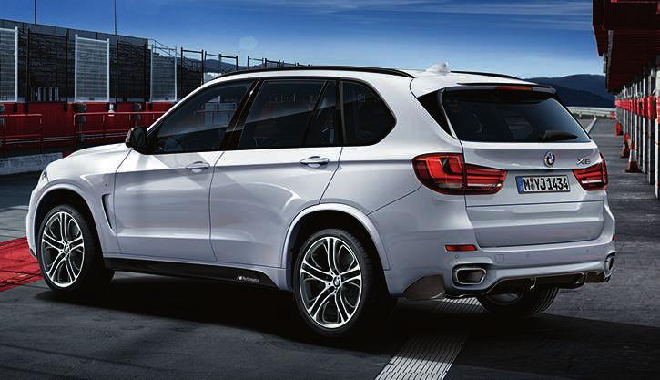 Deflectores traseros BMW M Performance de carbono Refuerzan la impresión de amplitud y la solidez del vehículo.