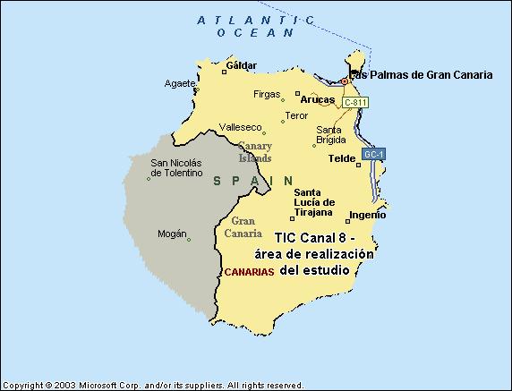 Áreas de realización del estudio Gran Canaria Análisis cuantitativo Población total de los municipios de la muestra 804.