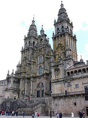 Catedral de Santiago de Compostela La catedral románica de Santiago de Compostela, comenzada en