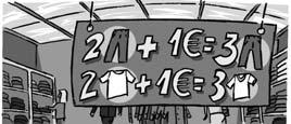 PER A INTERPRETAR I RESOLDRE 6.75 Oferta En uns magatzems per a majoristes, si compres 3 peces de roba iguals, només pagues 1 euro per una.