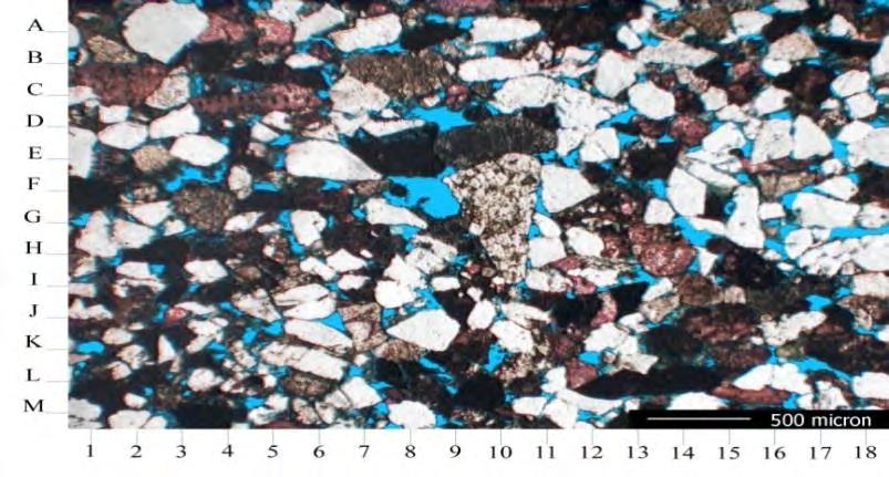 de Caliza Al Sur Mayor Cantidad de Cuarzo Cuarzo Grano de cuarzo (35%- 40%) Grano carbonatado (40%- 60%) Tipo de minerales