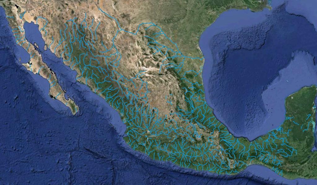 Red Hidrográfica Nacional El país cuenta con 633,000 km de red hidrográfica.