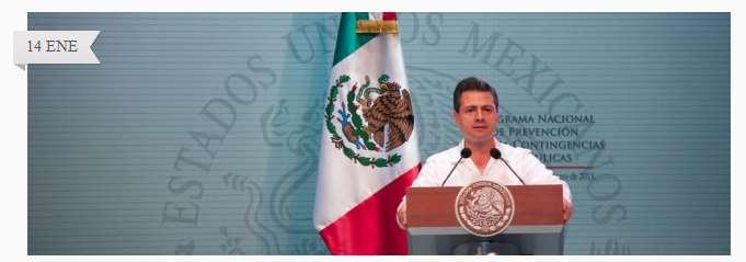 Anuncia el Presidente Peña Nieto el Programa nacional de prevención contra contingencias hidráulicas 1.