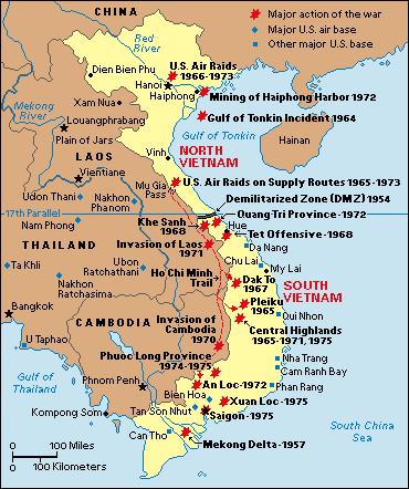 Guerra de Vietnam - Otra guerra de Proxy - Comunistas en el norte - Occidentales en el sur 3. Carrera armamentística, armas nucleares y disuasión nuclear en el sistema interestatal bipolar 3.