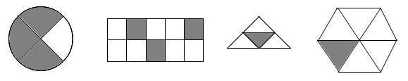 29 Relaciona cada figura con la fracción que le corresponde.