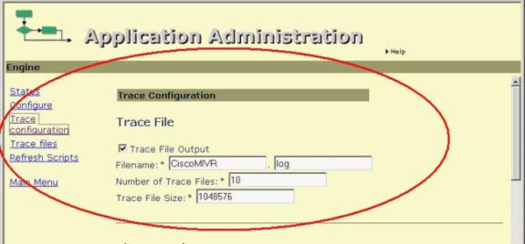 del nombre de fichero de archivos generados. Haga solamente los ajustes según lo dado instrucciones por su representante técnico de Cisco.