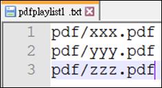 Una vez importado el archivo de la lista de reproducción (texto), si un usuario cambia dicha lista mediante el mando a distancia, este cambio no se anotará en el archivo de texto de la lista de