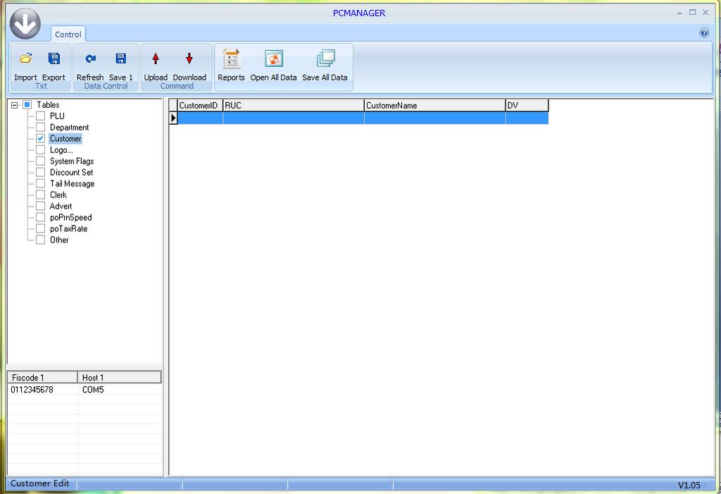 2.3 Cliente 2.3.1 Interface Seleccione en el menu [Cliente], vaya a la interface de cliente como se muestra en la figura 2.3.1. Figura 2.3.1 La Barra de incluye lo siguiente: Barra de Importar
