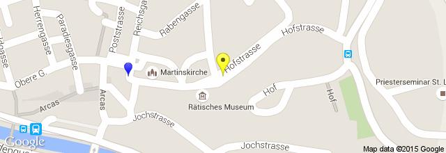 Rhaetisches Museum Ruta desde St. Martin Church hasta Rhaetisches Museum. Rhaetisches Museum es un lugar de interés cultural de Chur en Grisones. Encontrarás interesantes colecciones en este lugar.