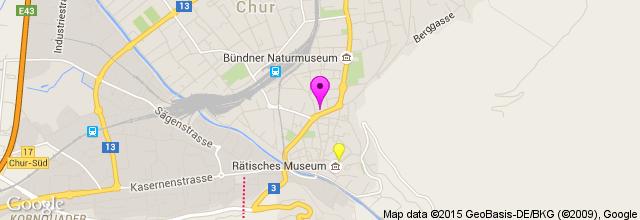 Fine Arts Museum - Bundner Kunstmuseum Ruta desde Rhaetisches Museum hasta Fine Arts Museum - Bundner Kunstmuseum.