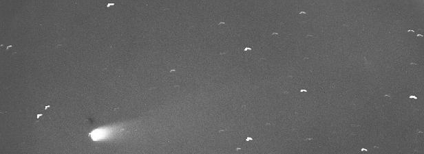 Fotografía de un cometa,