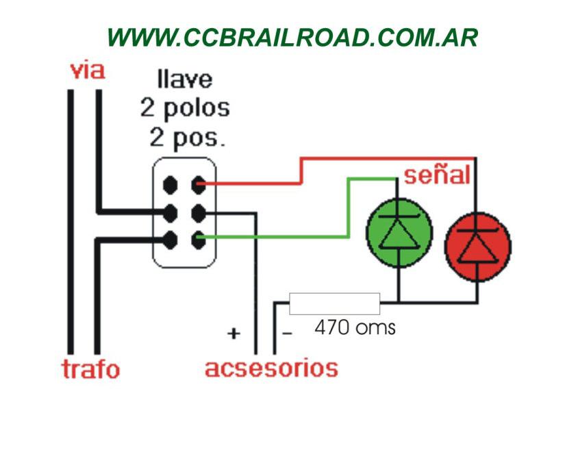 doble inversora, este circuito sirve tanto para corriente alterna o continua, tal cual se muestra en los esquemas siguiente: En el siguiente esquema se muestra algo similar al anterior pero con LED