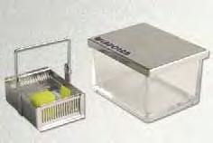 29600011 29600010 Cubeta de vidrio para tinciones 13,20 Con Tapa de acero inoxidable.