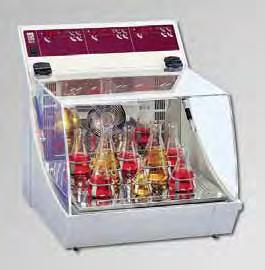Agitadores Incubadores con agitación orbital gran capacidad Agitación orbital. Control de temperatura por microprocesador, PID. Display indicador de temperatura de trabajo y temperatura de consigna.