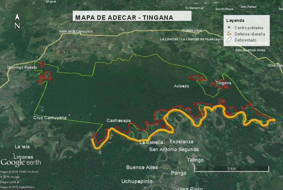 4.2 Área del proyecto Tabla 1: Coordenadas cartográficas de TINGANA.
