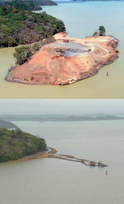 5 Dragado para la profundización y ensanche del lago Gatún y profundización del Corte Culebra Personal de ACP está encargado de las labores de dragado para la profundización y ensanche del lago