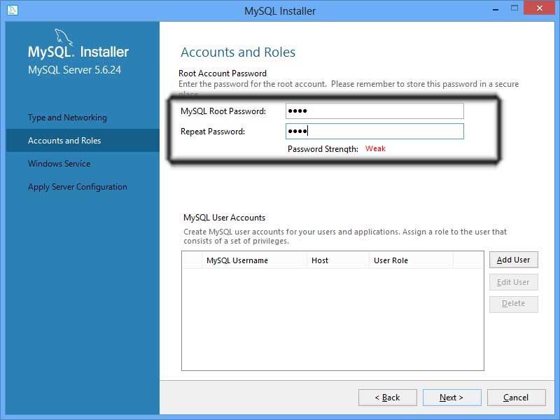 Paso 6 (Cuentas y Roles de Usuario) MySql Server provee varios métodos para seguridad, es esencial