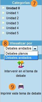 9) Si hace clic en el botón Imprimir este tema de debate se abrirá en la misma ventana del navegador el debate con todas sus intervenciones.
