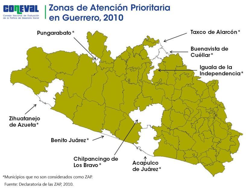 5. Zonas de Atención Prioritaria De acuerdo con LGDS, se consideran Zonas de Atención Prioritaria (ZAP) las áreas o regiones, sean de carácter predominantemente rural o urbano, cuya población