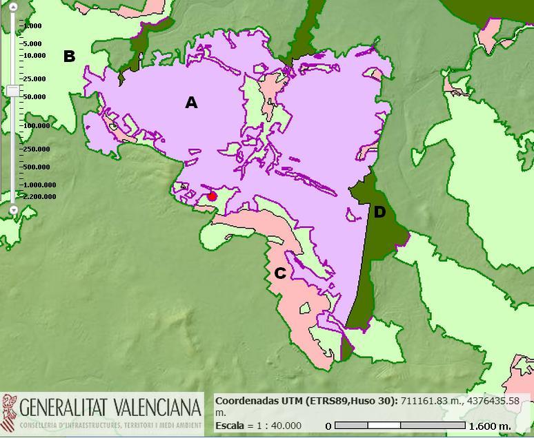 En el siguiente mapa se muestra la zonificación del Paraje Natural Municipal de Les Rodanes dividido en 4 zonas según la protección que rija (fig.5): Figura 5.