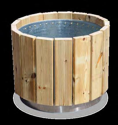 wood Structure d acier galvanisé et bois de pin 530 596 SOLEDAT Mod. J-13 Acero corten oxidado.